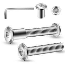 Pack of 20 Connection Screws M6 x 40 mm, Sleeve Screws, Furniture Screws, Furniture Connectors, Cabinet Connectors for Furniture, Cabinets (20 x Furniture Screws, 20 x Sleeve Nuts, 1 x Allen Key)