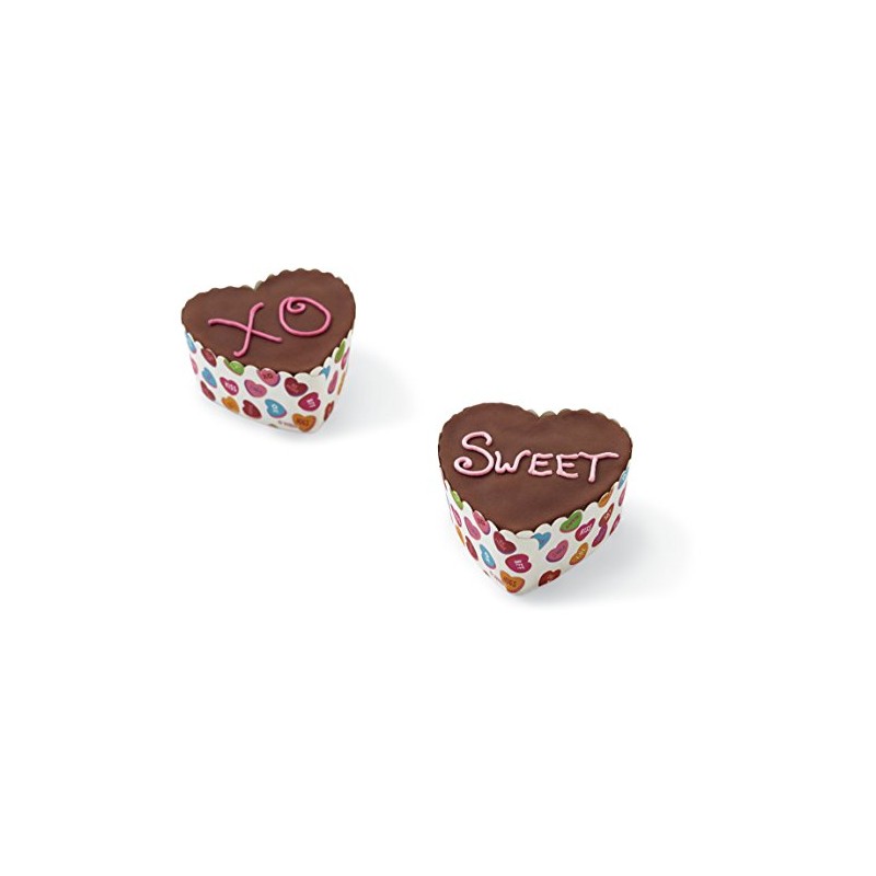 Wilton 415-9906 Words Can Express Valentine's Scalop Heart Disposable Paper
