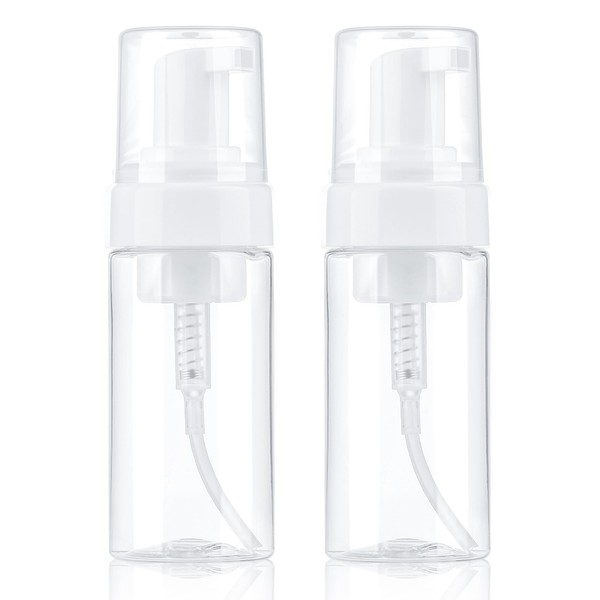 Boenoea Plastic Foam Pump Bottle, 4oz/120ml Foam Bottles Dispenser BPA