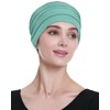 Alnorm Sleep Cap Layered Hat Full Head Coverage Jade Green