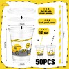 Teenyyou 50 Pcs Party Cups 12 oz Disposable Plastic Cups