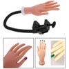 Cisixin Nail Hand with Bracket Flexible Nail Manicure Practice Soft