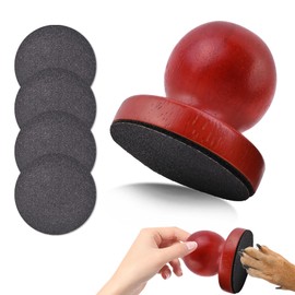 JHSYPET Dog Nail File Dog Scratch Board for Nails Wooden Handicraft Cat Dog Nail Scratch Pad with 4 Pcs Replaceable Sandpaper Dog Trainning Accessories Stress Free Nail Filing for Dogs(Chocolate)