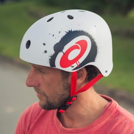 Osprey Bike Helmet | Adjustable Skateboarding, Scooter and BMX High Impact Helmet, Multiple Colours, White