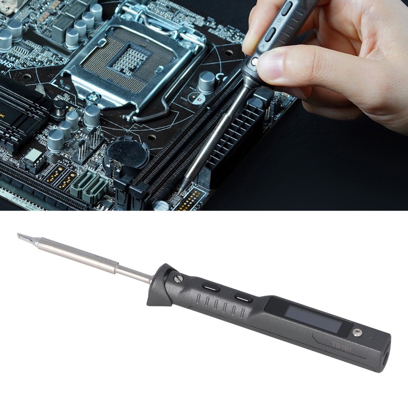 MINIWARE Electric Soldering Iron Kit ABS Intelligent Mini Temperature Adjustable