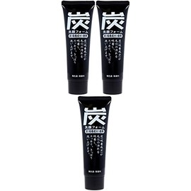 Jun Cosmetics Charcoal Facial Wash Foam, 4.2 oz (120 g) x 3 Packs