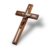 Woodvio - Handmade wooden wall cross, traditional Catholic crucifix