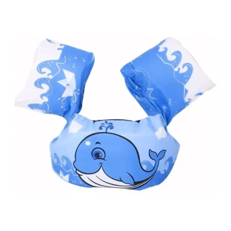 Kids Swim Vest Inflation Free Cartoon Pattern Foldable EPE Swim