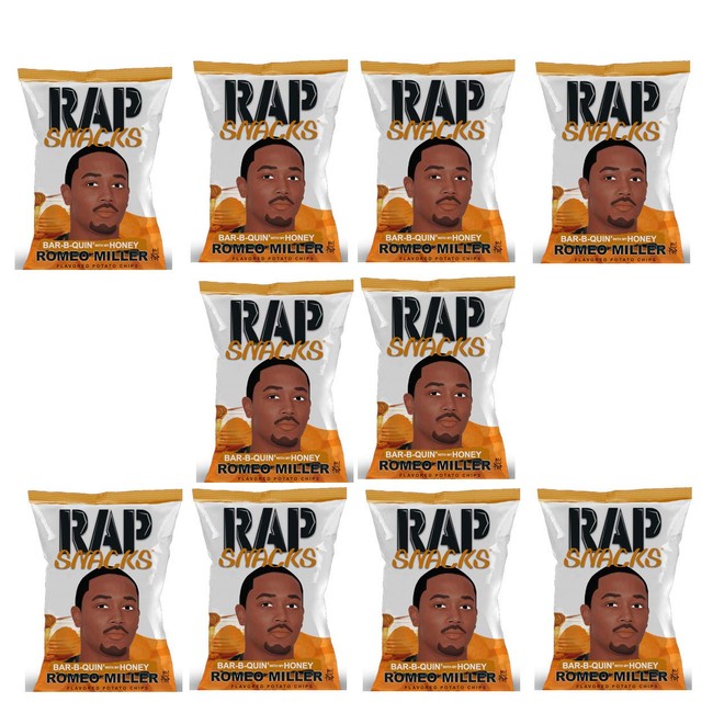 Rap Snacks 1 oz Potato Chip Bags (Romeo Miller Bar-B-Quin' with my Honey, 10 Pack)