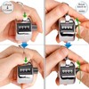 White Deer Hand Tally Counter 4 Digit Number Dual Clicker