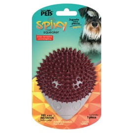 Fancy Pets Juguete Erizo Terrestre Spiky para Perros con Squeaker Resistente y Textura Masajeadora                                                    