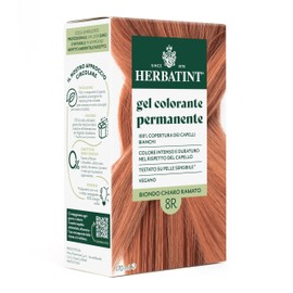 Herbatint Permanent Hair Colour Gel 8R Light Blonde Copper - 170 ml | Ammonia Free, 100% Coverage for White Hair | for Sensitive Skin, with 8 Natural Organic Extracts