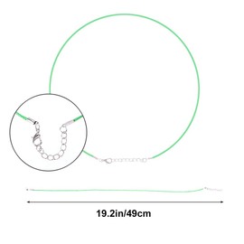 Healifty 60 unids Cordón de cuero collar cera cordón con el corchete langosta para manualidades y fabricación de bisuteria que hace color mezcla