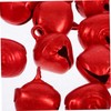 Hohopeti 100pcs Aluminum Christmas Bells for Crafting Jingle Bells Red