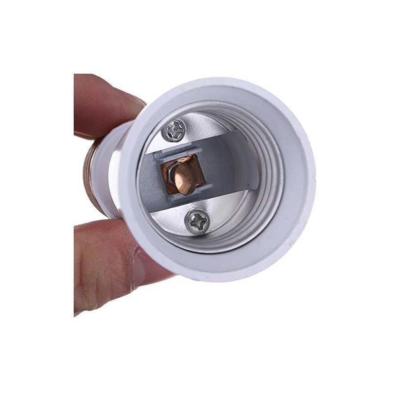 YiLighting Supplier E26 Socket Extender, Medium Base, White, 2-Pieces, 2.5