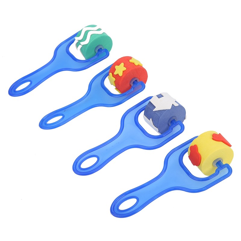 26pcs Kids Painting Supply Brushes Sponge Paint Brush Toy Seal