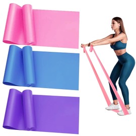 Bandas de Resistencia Deportivas, 3PCS Bandas Elásticas de Fitness, Bandas de Resistencia Elasticas, Bandas Elásticas de TPE para Entrenamiento de Fuerza, Yoga, Pilates, Glúteos y Fitness