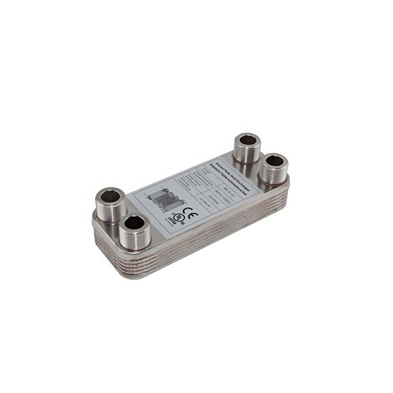 Stainless Steel Plate Heat Exchanger B3-12-12 with 4 x 3/4