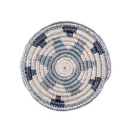 KAZI Coasters for Hot & Cold Drinks - Artisan-Made w/Raffia, Eco-Friendly, Housewarming Gift (Hope, Set of 4)