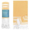 LINENOVA 100% Cotton Turkish Beach Towel 180x100cm, Sand Free Quick