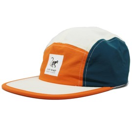 Surf Monkey Adjustable Strapback Cap Waterproof Classic Jockey Cap for Men Women 5 Panel Cap, Orange / Blue