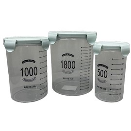 AL-FAHMI Round Food Containers with Lids Set of 3 BPA-Free Airtight Food Containers, Freezer & Dishwasher Safe (Green)