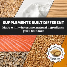 Pet Honesty Pet Honesty Cat Multivitamin Crunchy & Creamy Chews - Cat Treats for Health + Immune, Cat Joint Support, Skin & Coat, & Digestion - Omega 3s, Lysine & Probiotic Cat Vitamins - 30 Day Supply