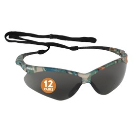KleenGuard V30 Nemesis Safety Glasses (22609), Smoke Anti-Fog Lens, Camo Frame, 12 Pairs / Case