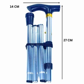 Walking Sticks for men and women, Lightweight Folding with Adjustable Height, Collapsible, Portable, and Sturdy Cane with Non-slip rubber Tip, Ergonomic Handle, Silver