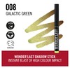 Rimmel Wonder'Last 008 Galactic Green Lidschattenstift, lebendige und wirkungsvolle Farbe,