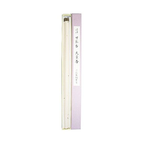 Awaji Baikaundo Temple Incense Incense, Clean Sweet Tea Incense, 13.4 inches (34 cm), 0.1 inches (3 mm), Round Muscles, Funerals, Funerals, Transfers, Long Incense Incense #757