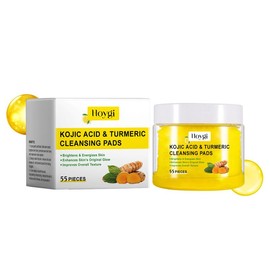 &Hoygi Turmeric Kojic Acid Cleansing Pads for Face Cleansing and Exfoliation-55PCS Turmeric Kojic Acid Pads Helps Caberi - Specification: 1pcs