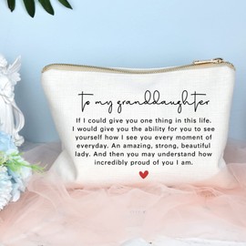 To My Granddaughter Gift, Makeup Bag Gift, Granddaughter Graduation Gift, Gift From Grandmother, Granddaughter Birthday Gift, Makeup Bag Wedding Gift, Makeup Organizer, Cosmetic Bag