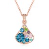 EVEVIC Dainty Austrian Crystals Pear-shaped Pendant Necklaces for Women Fashion