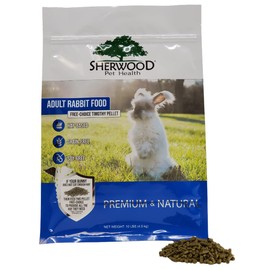 Sherwood Pet Health Sherwood Pet Health Adult Rabbit Food Timothy Hay Free-Choice 10lbs Hay-Based, Grain and Soy-Free for Better Digestion