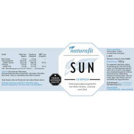 naturafit Sun Capsules, Pack of 120 Capsules