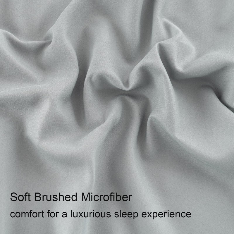 Soifox Super King Fitted Sheet Grey - Bed Sheets with