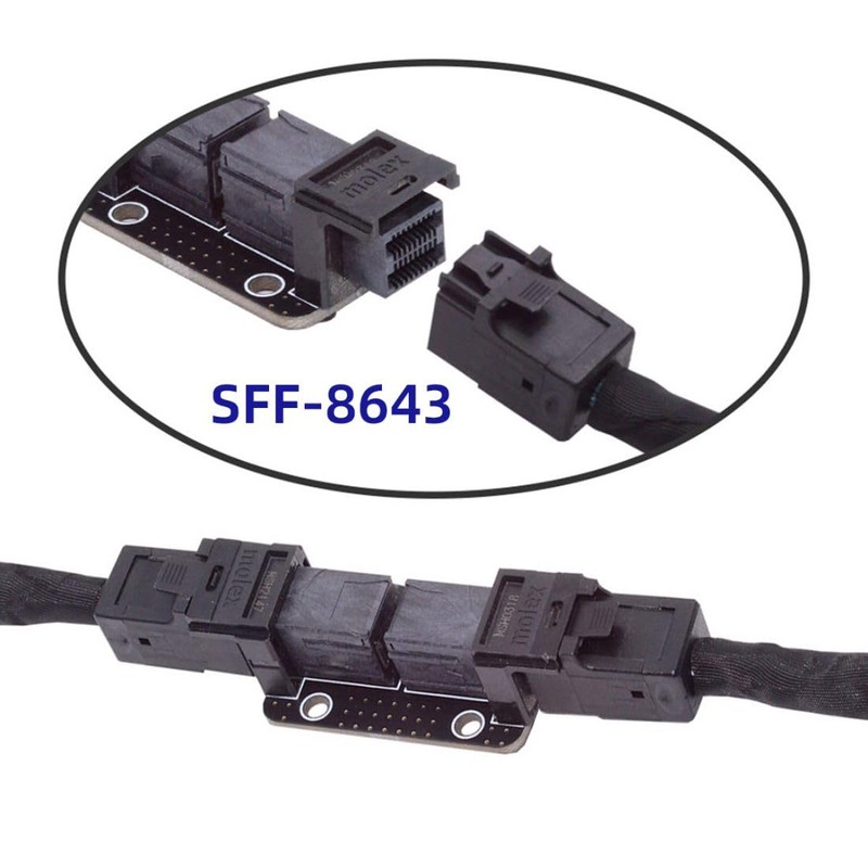 chenyang SFF-8643 Coupler Adapter Mini SAS 4.0 SFF-8643 Female to