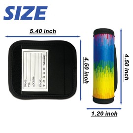 Tailoreadily 5 Pack Luggage Handle Wrap, Cute Luggage Tap Identifiers for Cruise Travel, Suitcase Tags Travel Accessories for Airplane Flying, Rainbow