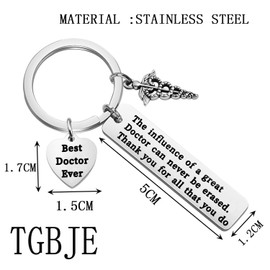 TGBJE Doctor Gift Thank You For All That You Do Keychain Best Doctor Ever Gift Appreciation Gift Medical Gift (Doctor Gift)