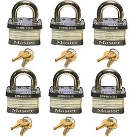 Master Lock Commercial 5KA Padlock Keyed Alike, Set of 6,