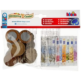 Klein Theo 9612 Euro-Spielgeld I 35 Scheine und 25 Münzen - von der 1-Cent-Münze bis zum 500-Euro-Schein I Maße: 20 cm x 1,5 cm x 11 cm I Spielzeug für Kinder ab 3 Jahren