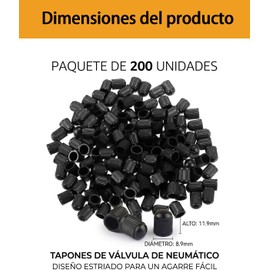 200 Tapones De Válvula Llanta, Tapones para Llantas De Carro, Protección contra Polvo y Suciedad, Fácil Instalación, Material Plástico Resistente, Mantenimiento De Neumáticos