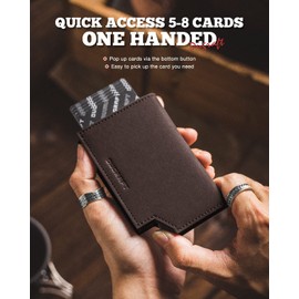 DUGRAFT Minimalist Wallet for Men, RFID Blocking Credit Card Holder with Zipper Large Capacity Money Organisers for Airtag Cash Coins & Credit Cards