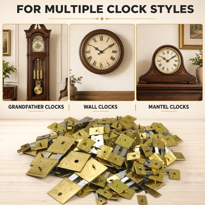 100 Piece Clock Suspension Springs for Grandfather, Wall and Mantel