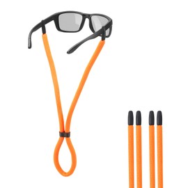 Omnful Eye Glasses Holder Floating Strap - Adjustable Sunglasses Strap lanyard for Men Women - Eyeglass Strap Holders Around Neck - Eyewear Retainer Cord Rope String for Sport - (2pcs Orange)