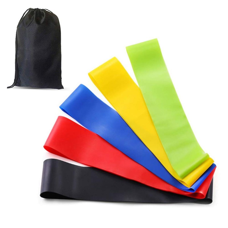 Resistance Loop Band Set for Home Fitness Includes 5 Resistance