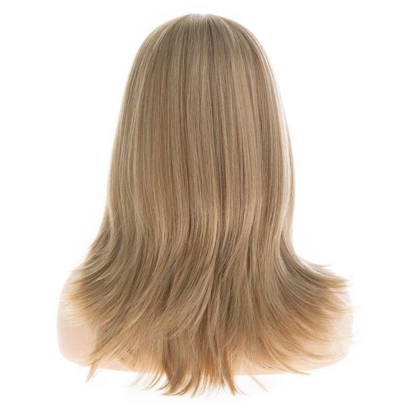 RicHyun Women Blonde Bob Wigs with Bangs Layered Straight Natural