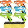 6 Pack Mini Foam Dart-Firing Blasters Micro Toy Guns with