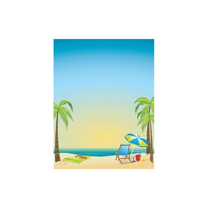 Great Papers! By The Beach Letterhead, 8.5 x 11 Inches,